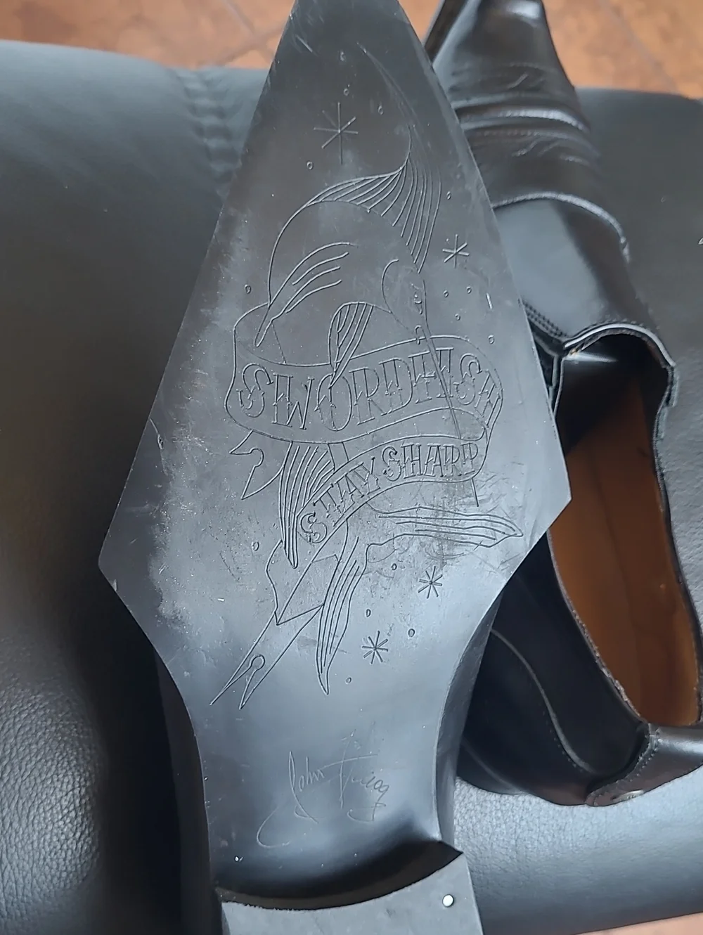 John Fluevog swordfish distinctive
